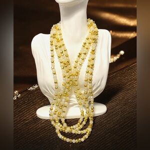 Sassy Jones Malia Glass Golden Necklace